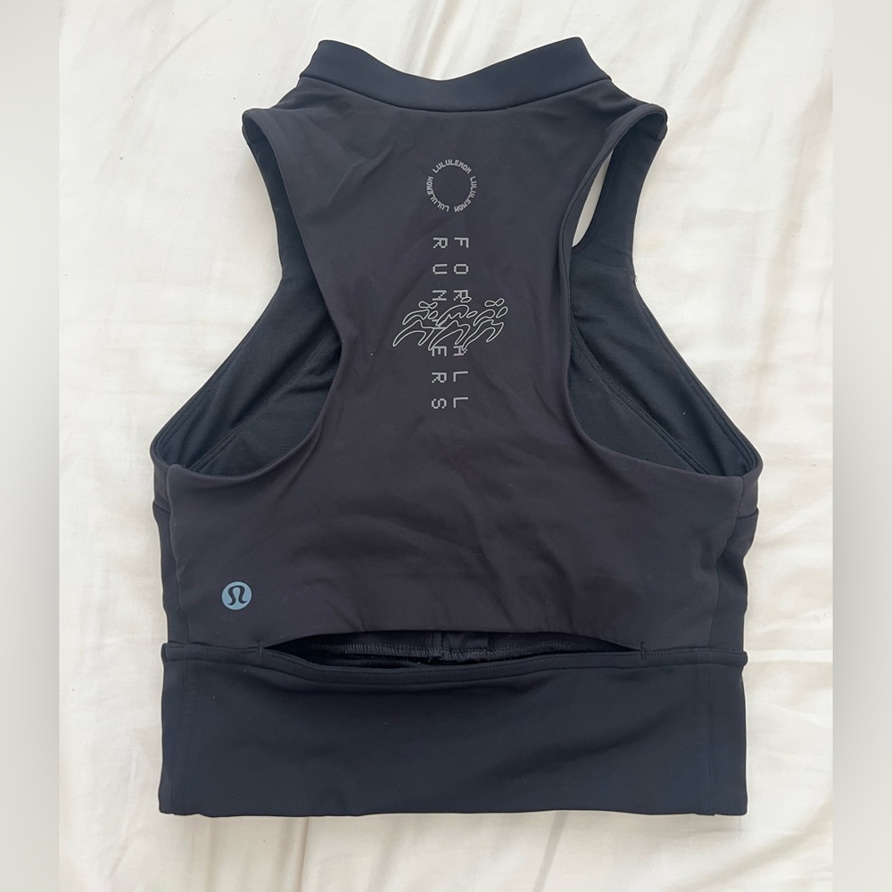 Lululemon Nulux Cropped Half Zip Tank Top Size 2